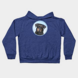 Beauceron Painting - Cute Original Dog Art Kids Hoodie